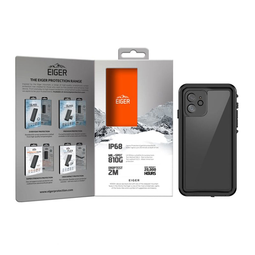 Eiger - iPhone 12 Avalanche Case Waterproof Outdoor Protection Cover IP68 (EGCA00265) - Black