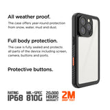 Eiger - iPhone 16 Pro Avalanche Case Waterproof Outdoor Protection Cover IP68 (EGCA00649) - Black