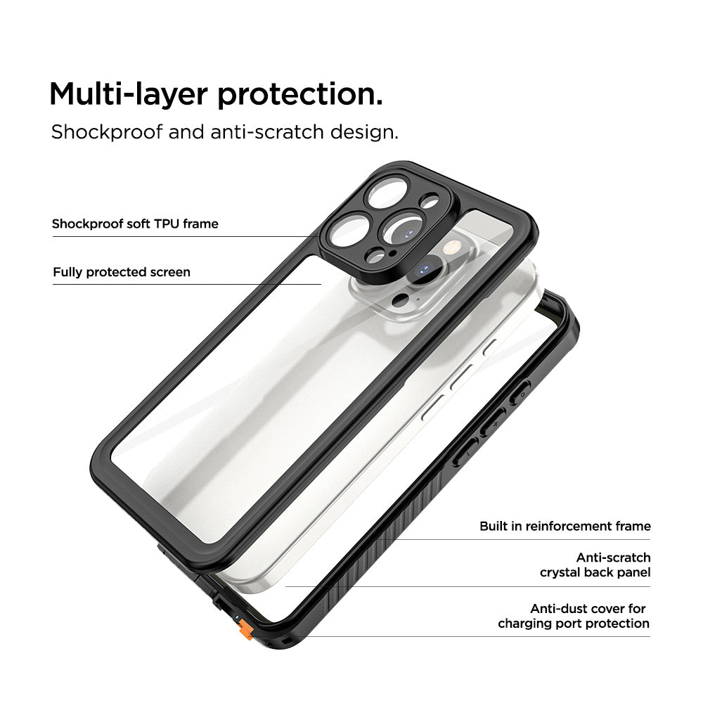 Eiger - iPhone 16 Pro Avalanche Case Waterproof Outdoor Protection Cover IP68 (EGCA00649) - Black