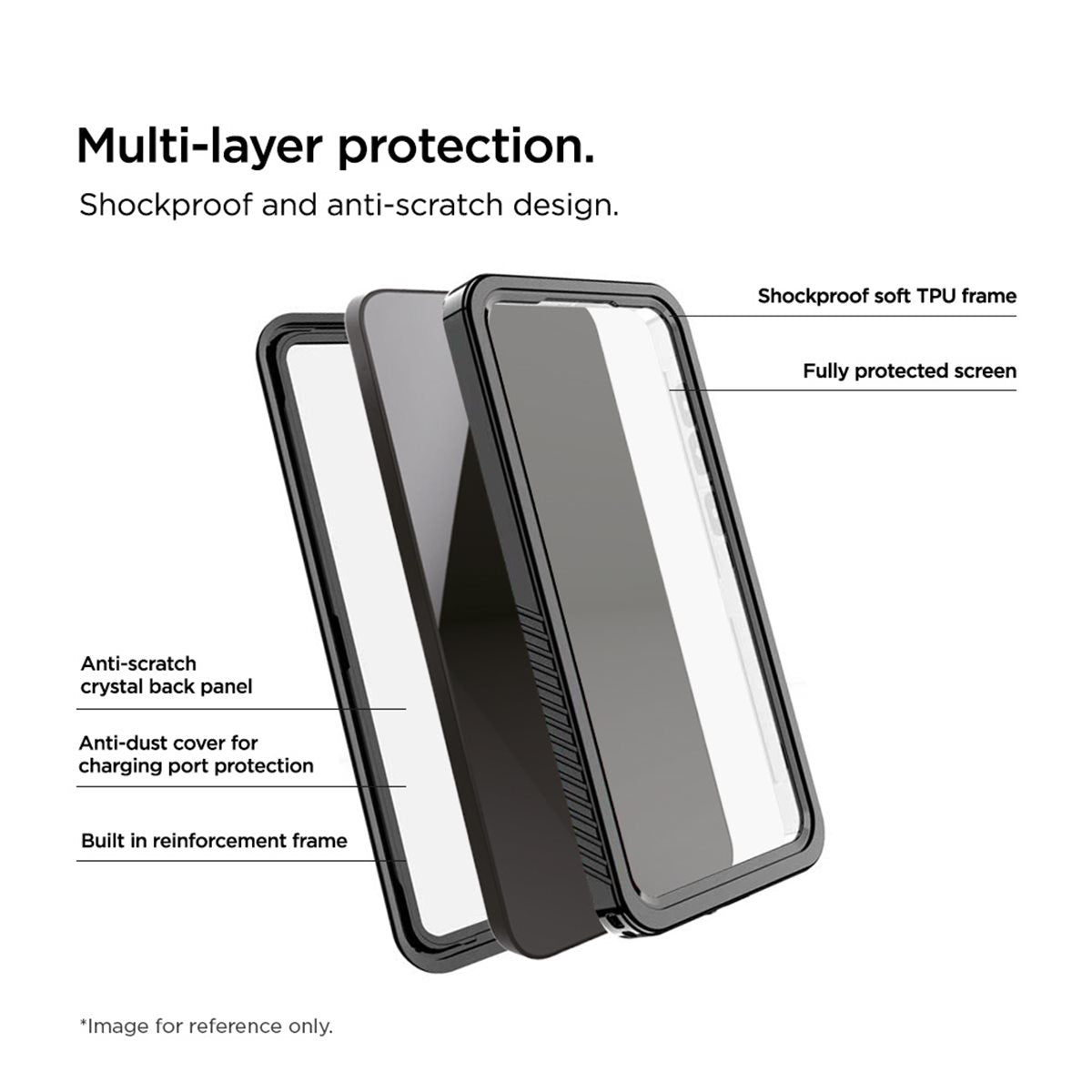 Eiger - Samsung Galaxy S24 Avalanche Case Waterproof Outdoor Protection Cover IP68 (EGCA00545) - Black