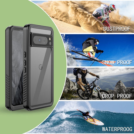 Google Pixel 8 Pro Waterproof Outdoor Protective Case (IP68) - Black