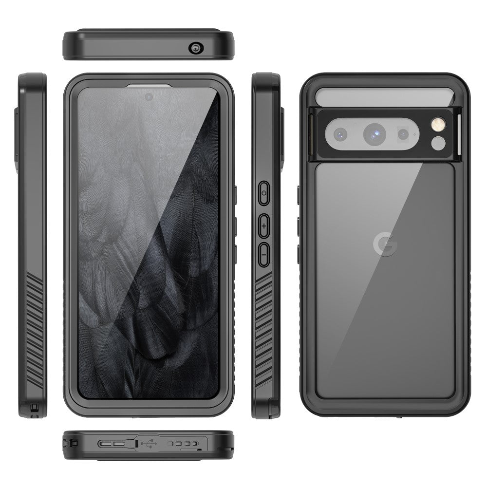 Google Pixel 8 Pro Waterproof Outdoor Protective Case (IP68) - Black