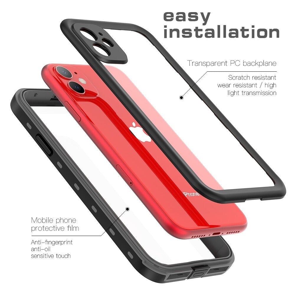 Redpepper - iPhone 11 Waterproof Outdoor Protection Case (IP68) - Black