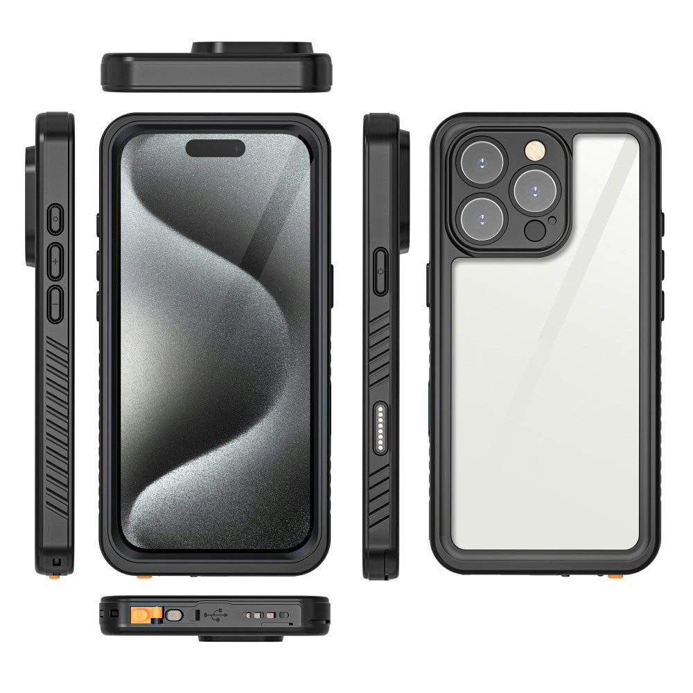 Redpepper - iPhone 16 Pro Max Waterproof Outdoor Protection Case (IP68) - Black