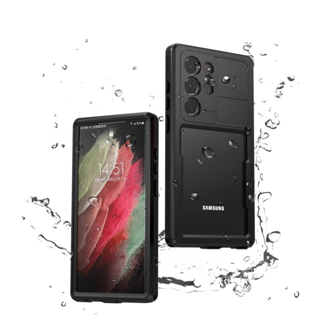 Redpepper Samsung Galaxy S23 Ultra 5G Waterproof Outdoor Case (IP68) - Black / Transparent