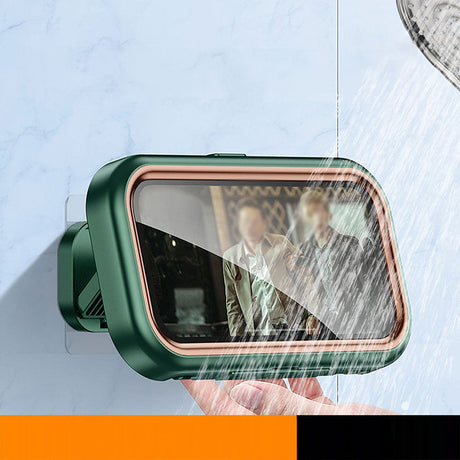 Universal 6.8" Waterproof Case for Bathtub / Shower with Touchscreen + Wall Mount - Green