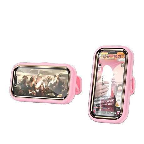 Universal 6.8" Waterproof Case for Bathtub / Shower with Touchscreen + Wall Mount - Pink